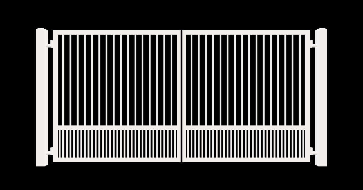 Drawing of the configured Driveway Gate, 12'6" wide × 6'0" high, with dimensions