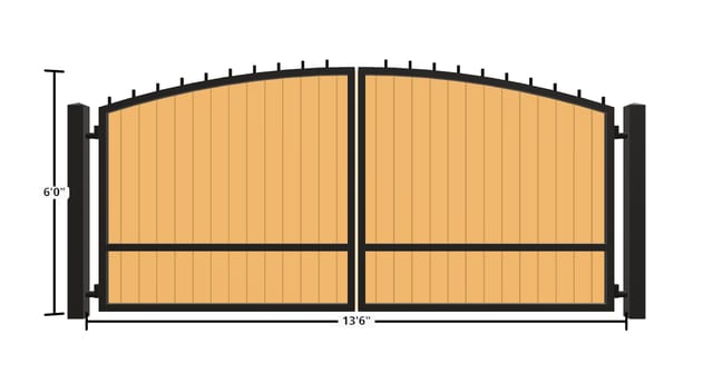 Arch + finials · Vertical ironwood