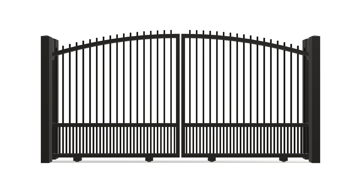 Drawing of the configured Driveway Gate, 12'6" wide × 6'0" high, with dimensions