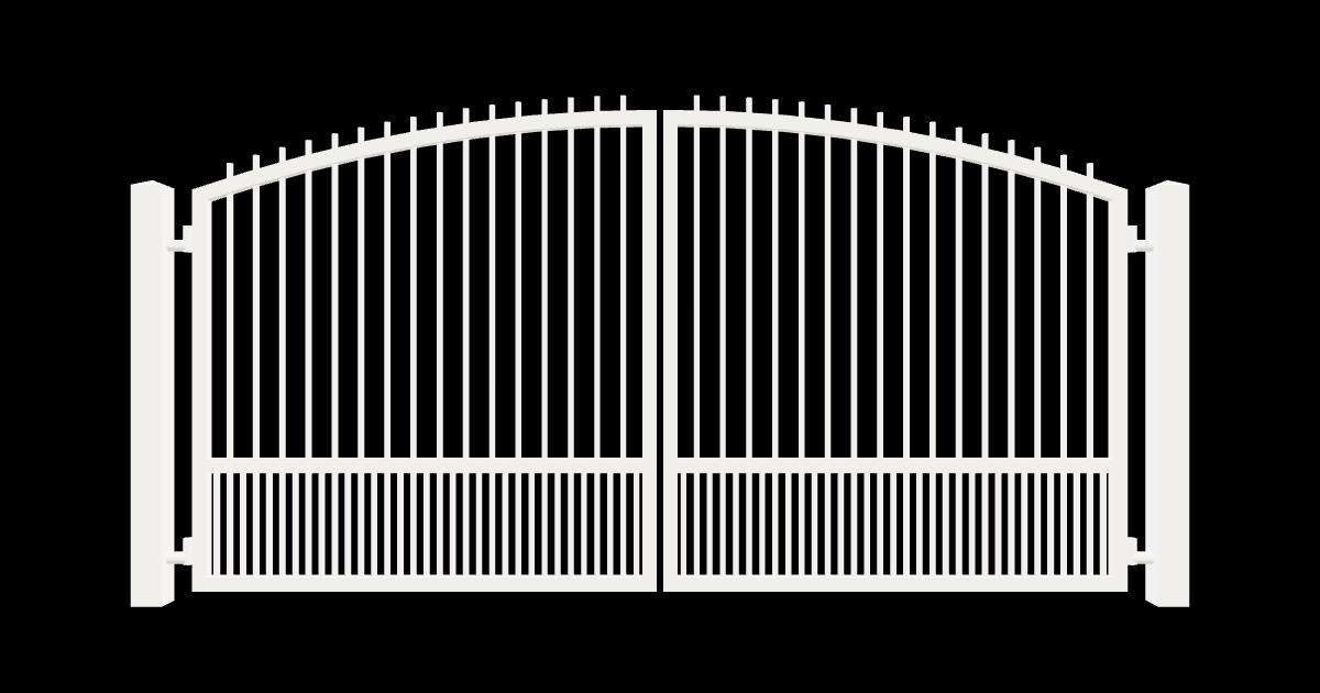 Drawing of the configured Driveway Gate, 12'6" wide × 6'0" high, with dimensions