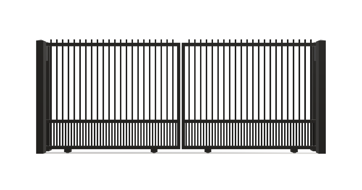 Drawing of the configured Driveway Gate, 15'4" wide × 6'0" high, with dimensions
