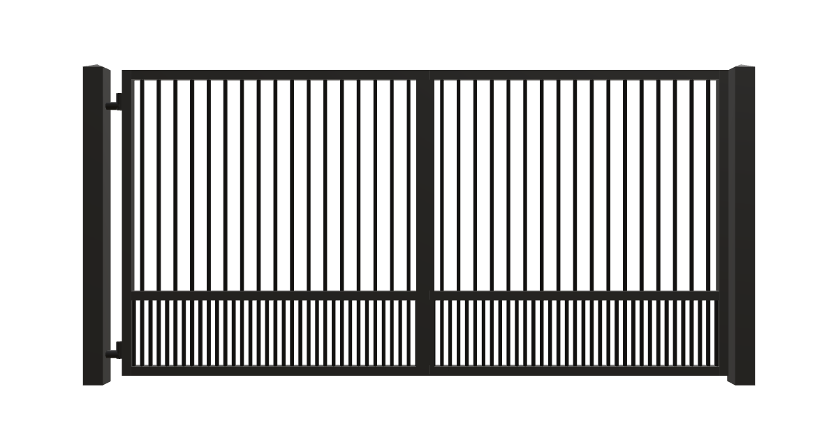 Drawing of the configured Driveway Gate, 12'6" wide × 6'0" high, with dimensions