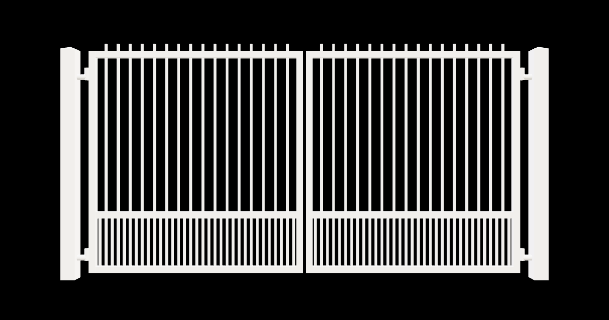 Drawing of the configured Driveway Gate, 12'6" wide × 6'0" high, with dimensions