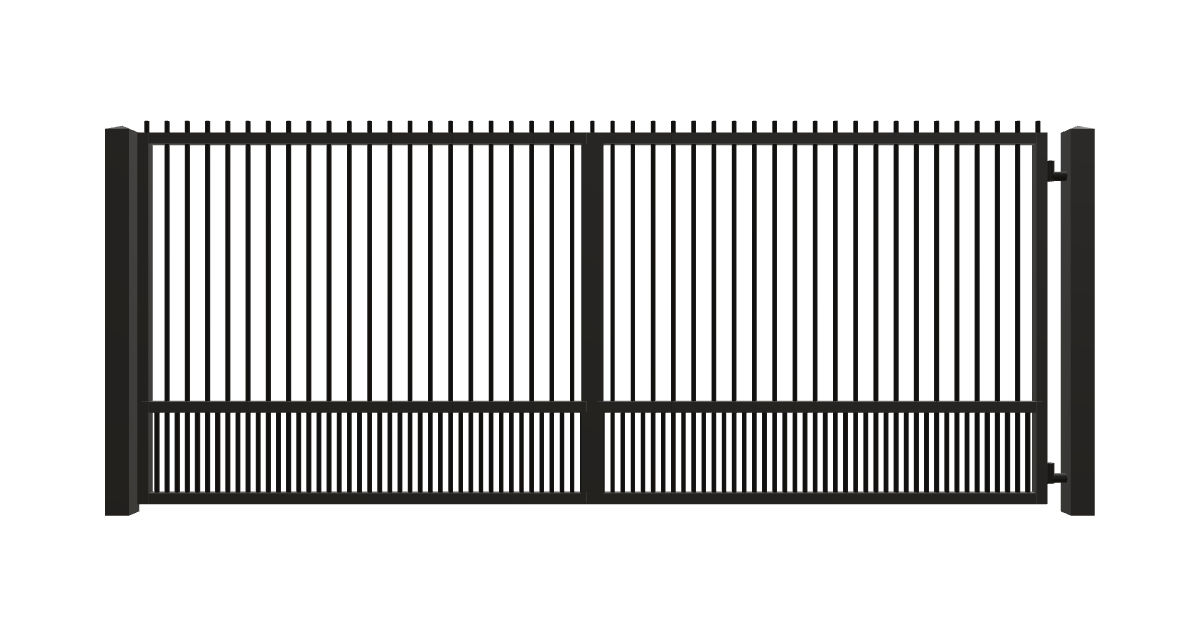 Drawing of the configured Driveway Gate, 15'4" wide × 6'0" high, with dimensions