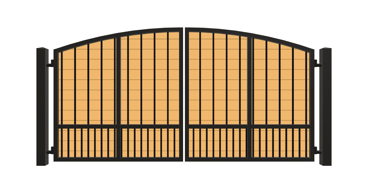 Drawing of the configured Driveway Gate, 12'6" wide × 6'0" high, with dimensions