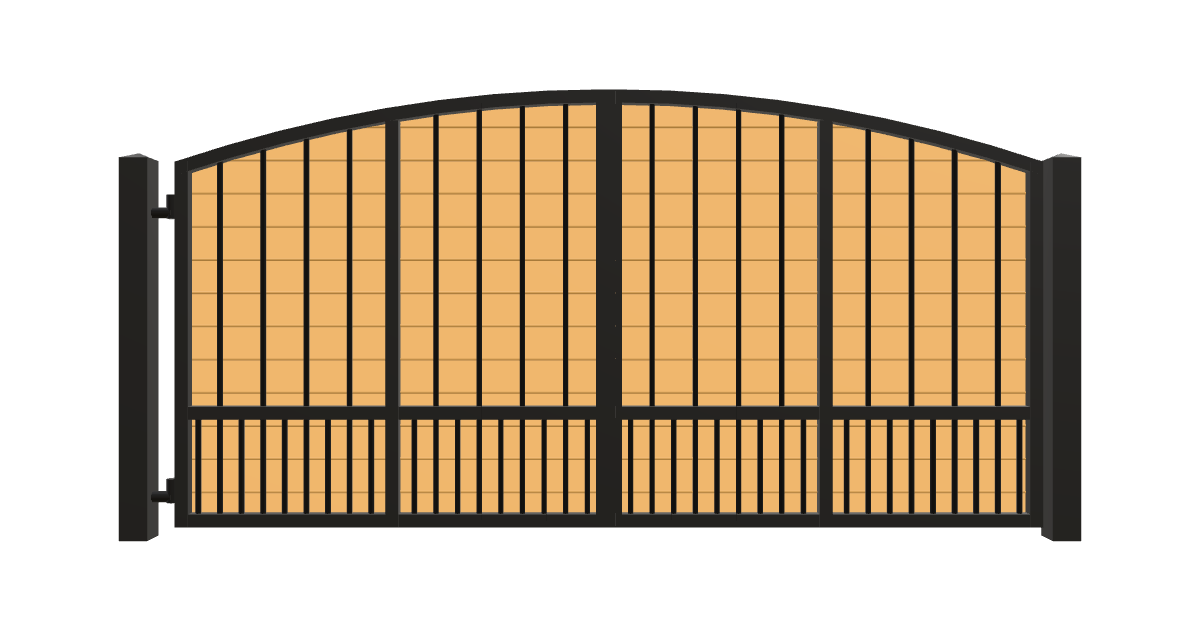 Drawing of the configured Driveway Gate, 12'6" wide × 6'0" high, with dimensions