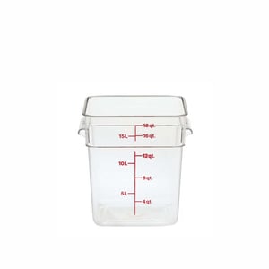 Cambro Camsquares Policarbon Gıda Saklama Kabı Ölçekli 17.2 Lt. Şeffaf 18SFSCW - CAMBRO