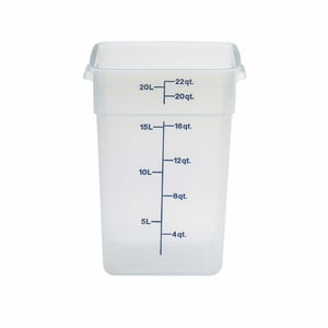 Cambro Polipropilen Ölçekli Saklama Kabı Yarı Saydam 20.8 lt. 22SFSPP190 - CAMBRO