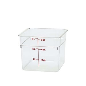 Cambro Camsquares Polietilen Saklama Kabı Kare 5,7 Lt Beyaz 6SFSP - CAMBRO