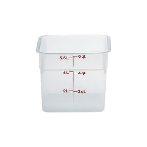 Cambro Polipropilen Ölçekli Saklama Kabı Yarı Saydam 5.7 lt. 6SFSPP190 - CAMBRO