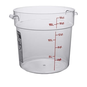 Cambro Polikarbon Daire Saklama Kabı Şeffaf 17.2 lt. RFSCW18135 - CAMBRO