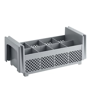 Cambro 8 Bölme Yarım Boy Çatal Bıçak Bulaşık Basketi Gri 184 mm 8FBNH434151 - CAMBRO