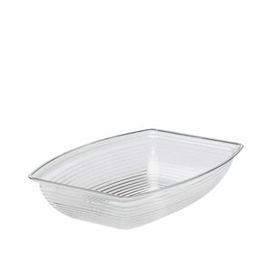 Cambro Polikarbon Çizgili Dikdörtgen Kase Şeffaf 370*273*9 mm RSB1014CW135 - CAMBRO