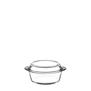 59033 Paşabahçe Borcam Kapaklı Yuvarlak Tencere 1 L - PAŞABAHÇE