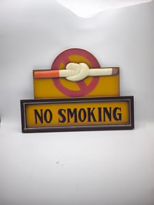 No Smoking İkaz Yazısı 60X40 Cm - KLT