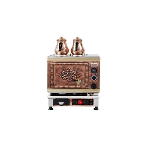 Ateşe Gold 2'li Gazlı Elkt.Antik Bakır Çay Kazanı - ATEŞE