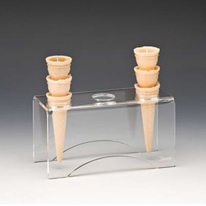 Alkan 3'lü Dondurma Servis Standı Şeffaf - ALKAN