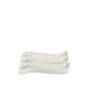 Ultraform Hotel Porselen Zeytinlik 3 Gözlü 18*10*2,5 cm(Cyt2748) - ULTRAFORM PORSELEN