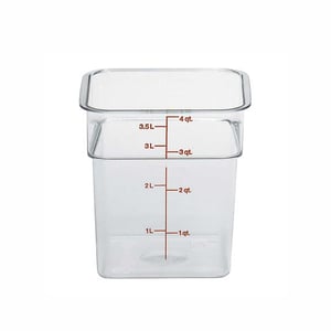 Cambro Camsquare Polikarbon Gıda Saklama Kabı Şeffaf 3.8 lt. 4SFSCW135 - CAMBRO