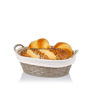 Bora PLastik Hasır Desenli Ekmek Sepeti Oval - BORA PLASTİK