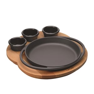 Lava Mini Yuvarlak Ç:20 Cm Tava Ve Ahşap Altlı - LAVA