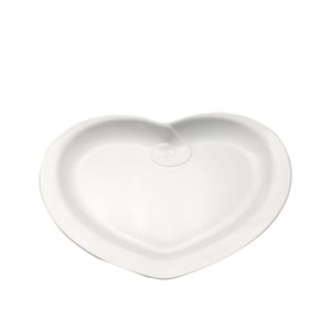 Beyaz Melamin Sunum Tabak Kalp 30 Cm - ULTRAFORM MELAMİN