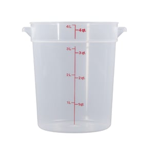 Cambro Polipropilen Ölçekli Gıda Saklama Kabı Yarı Saydam 3.8 lt. RFS4PP190 - CAMBRO