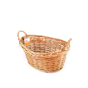 Hasır Oval Derin Kulplu Sepet 44X29X20 cm Orta A1312O - KLT