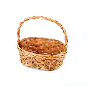 Hasır Oval Kulplu Sepet 29X20X11 cm Kçk - KLT