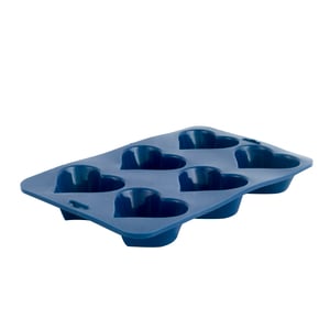 Yaşar Cam 6 Lı Kalp Kek Kalıbı Lacivert - YAŞAR CAM