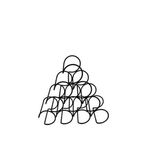 Tel Şarap Tutucu 10Lu Siyah - KLT