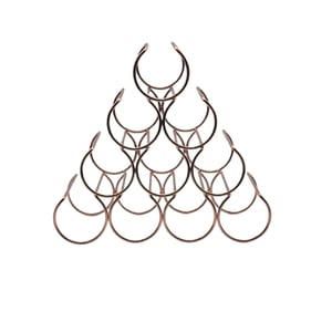 Tel Şarap Tutucu 10Lu Bakır - KLT