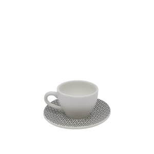 Ultraform Hotel Porselen M&M Beyaz Espresso Fincan+Tabak 70 ml - ULTRAFORM PORSELEN