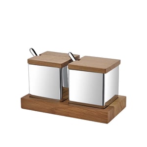 Groovy Ahşap Stand Kare 2'li Baharat Tk.Mat-Parlak GRV-55 - BİRADLI