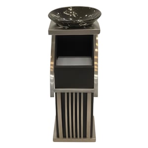 Kapı Önü Küllük Siyah 30X30X80cm CRHCPX78C2 - KLT