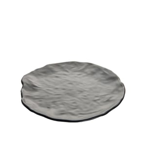 Mat Siyah Melamin Desenli Yayvan Tabak 27Cm - ULTRAFORM MELAMİN