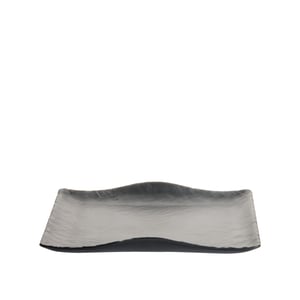 Siyah Melamin Kare Taş Görünümlü Dalgalı Tabak 28Cm - ULTRAFORM MELAMİN