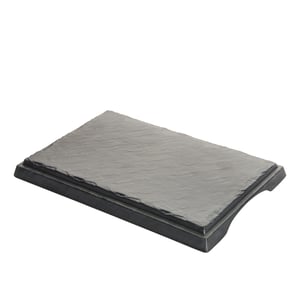 Siyah Melamin D.Gen Taş Görünümlü Düz Tepsi 42Cm - ULTRAFORM MELAMİN