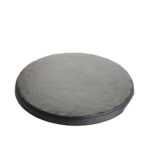 Siyah Melamin Yuv. Taş Görünümlü Düz Tepsi 42Cm - ULTRAFORM MELAMİN