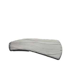 Siyah Melmn Kavisli Taş Görünümlü Sunum Tabak 41Cm - ULTRAFORM MELAMİN