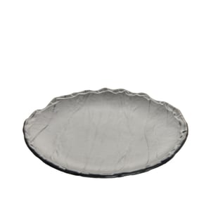 Siyah Melamin Kavisli Taş Görünümlü Sığ Tabak 24Cm - ULTRAFORM MELAMİN