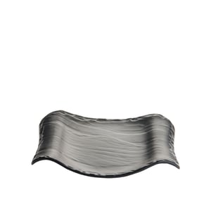 Siyah Melamin Kavisli Taş Görünümlü Sunum Tabak 23Cm - ULTRAFORM MELAMİN