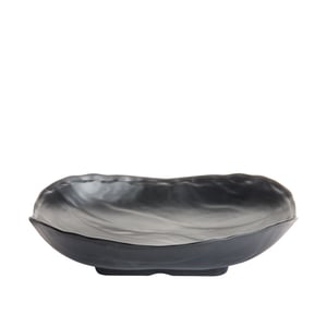Siyah Melamin Taş Görünümlü Çukur Sunum Tabak 29Cm - ULTRAFORM MELAMİN