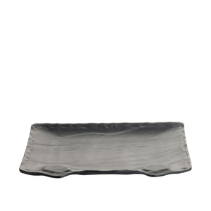 Siyah Melamin Taş Görünümlü Sunum Tepsi 18Cm - ULTRAFORM MELAMİN