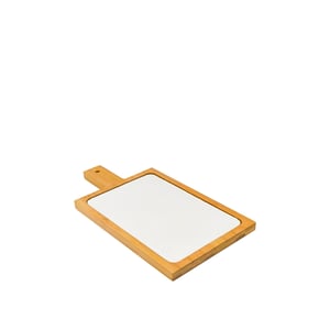 Ultraform Porselen Sunum Tabak Bambu Standlı 33.5 x17.5 cm - ULTRAFORM PORSELEN