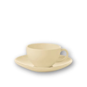 Güral Porselen Coffee Mania Cay Fincanı Tabaklı Dekorsuz - GÜRAL PORSELEN