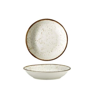 Kütahya Porselen Atlantis Enternasyonel Çukur Tabak Benekli Krem 200 mm - KÜTAHYA PORSELEN