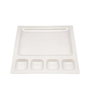 Porland Porselen Beyaz 358833 Bölmeli Kahvaltı Tabak 33 cm - PORLAND PORSELEN