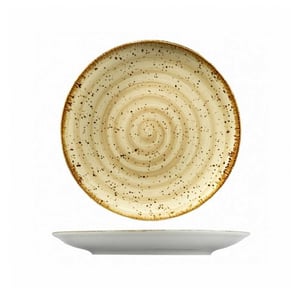 Kütahya Porselen Atlantis Çukur Tabak Bej Benekli File 250 mm - KÜTAHYA PORSELEN