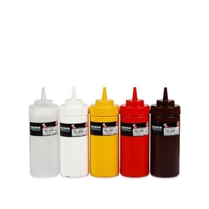 Bora PlastikKetçap & Mayonez Şişe Geniş Kapaklı B.950 Ml.Sarı - BORA PLASTİK